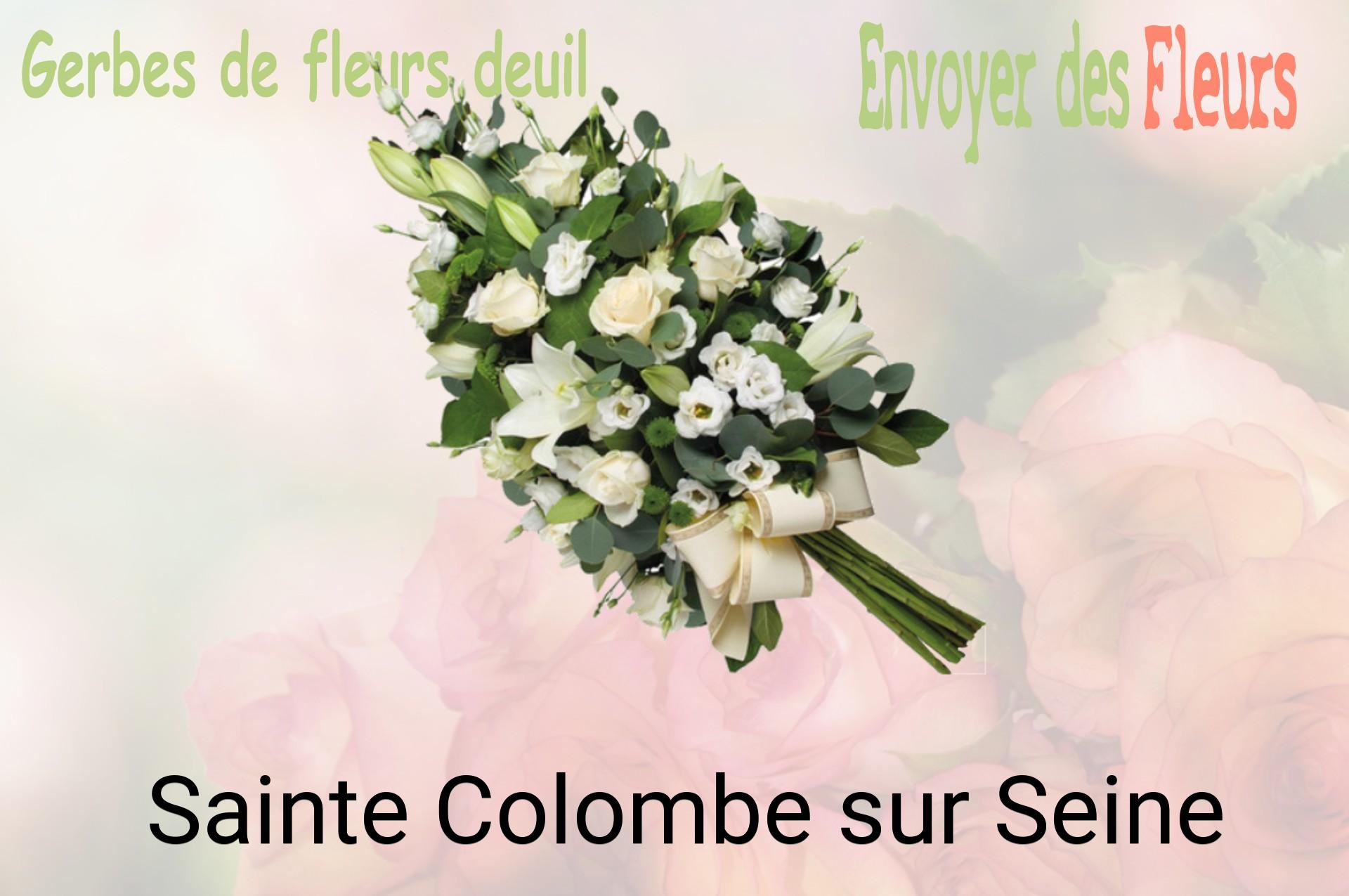 Gerbe de fleurs de deuil livrée à Sainte-Colombe-sur-Seine